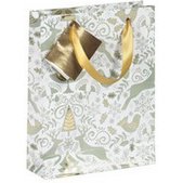 Premium sac moyen géo or/vert, 17x6x22 cm - Vert