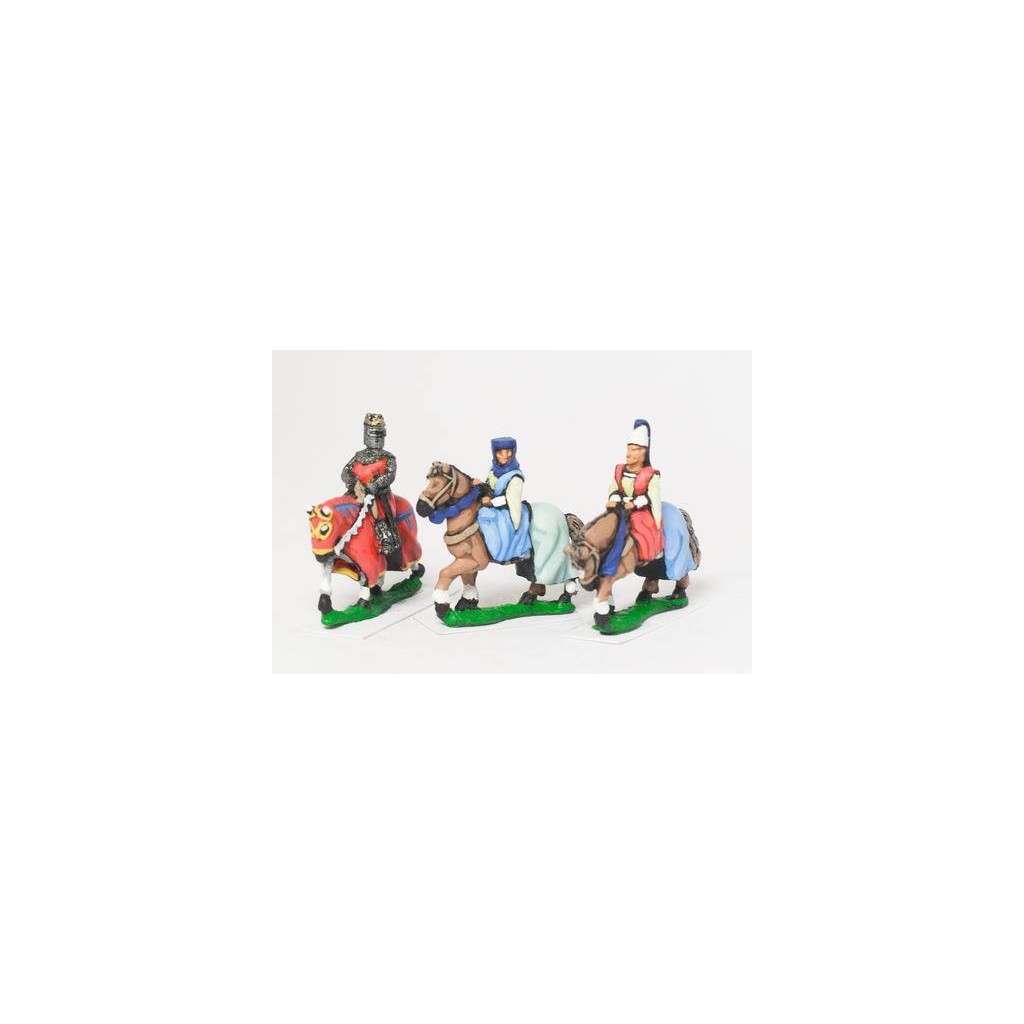 Command: King / General & two Mounted Ladies 1150-1300AD