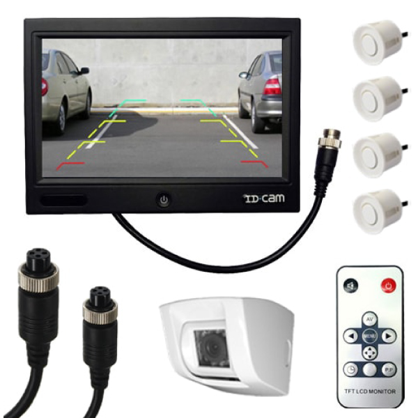 Caméra de recul IDCAM 710CWPB avec radars + écran 7 pouces