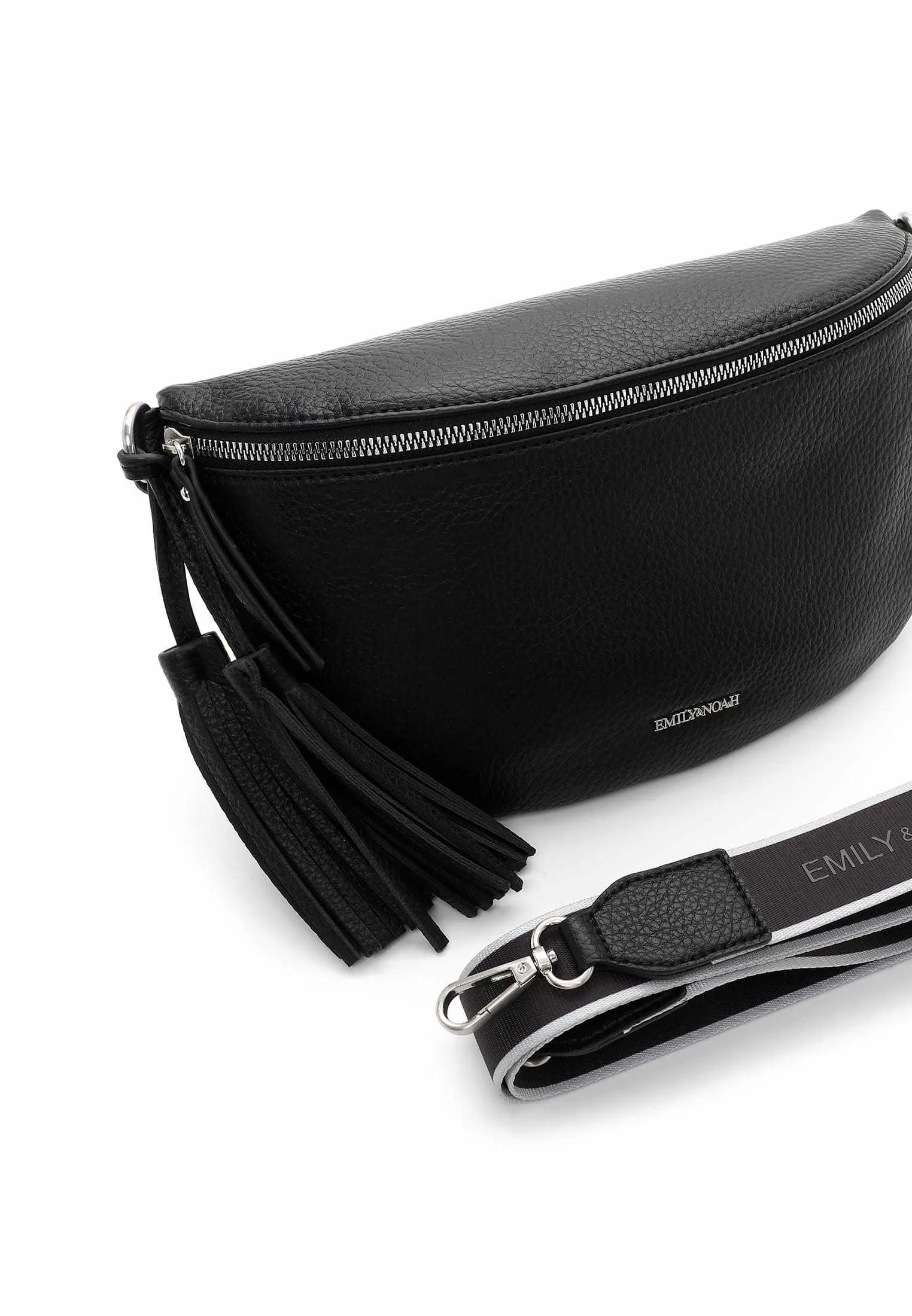 EMILY & NOAH Rucksack Schwarz Lederimitat