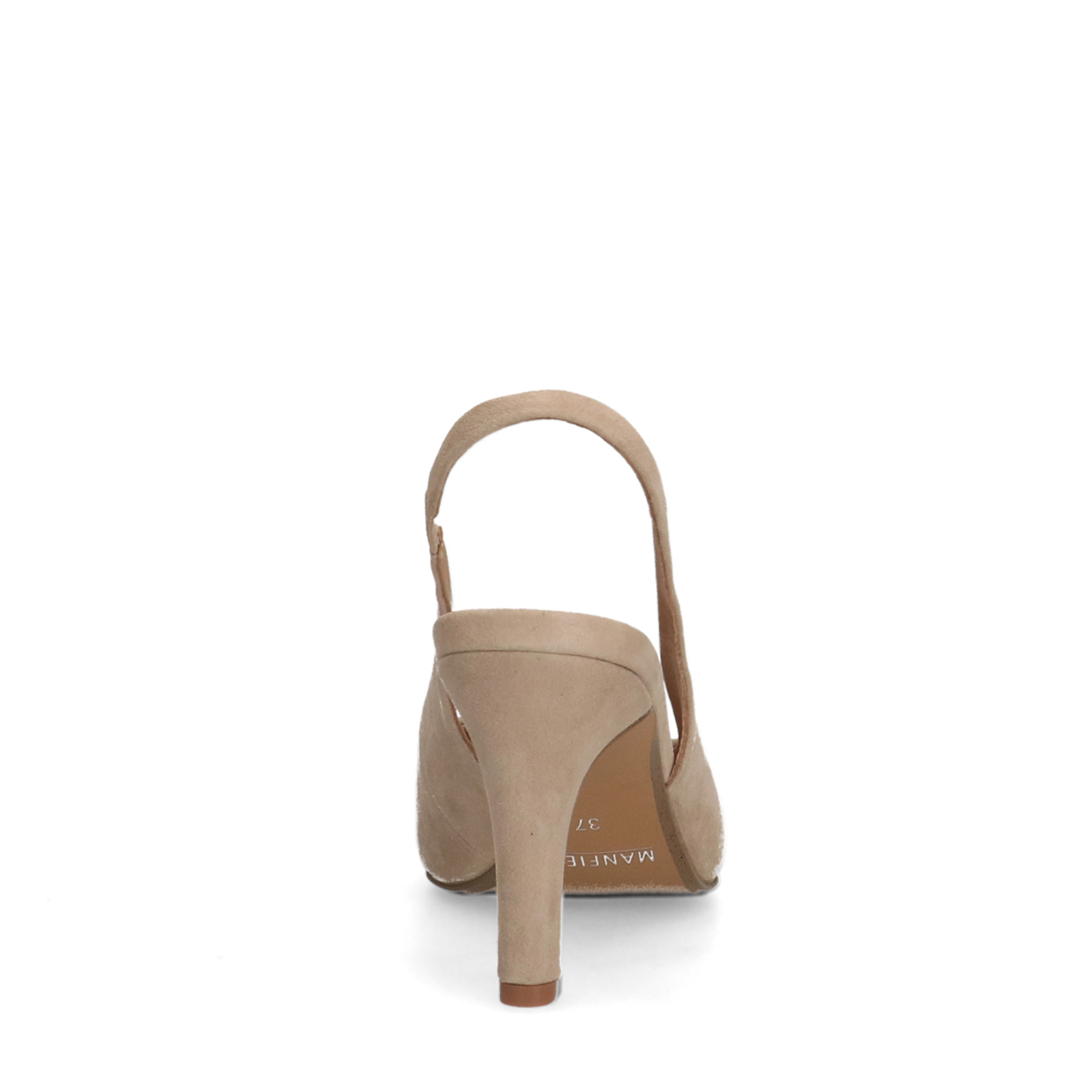 Beige suède slingbacks