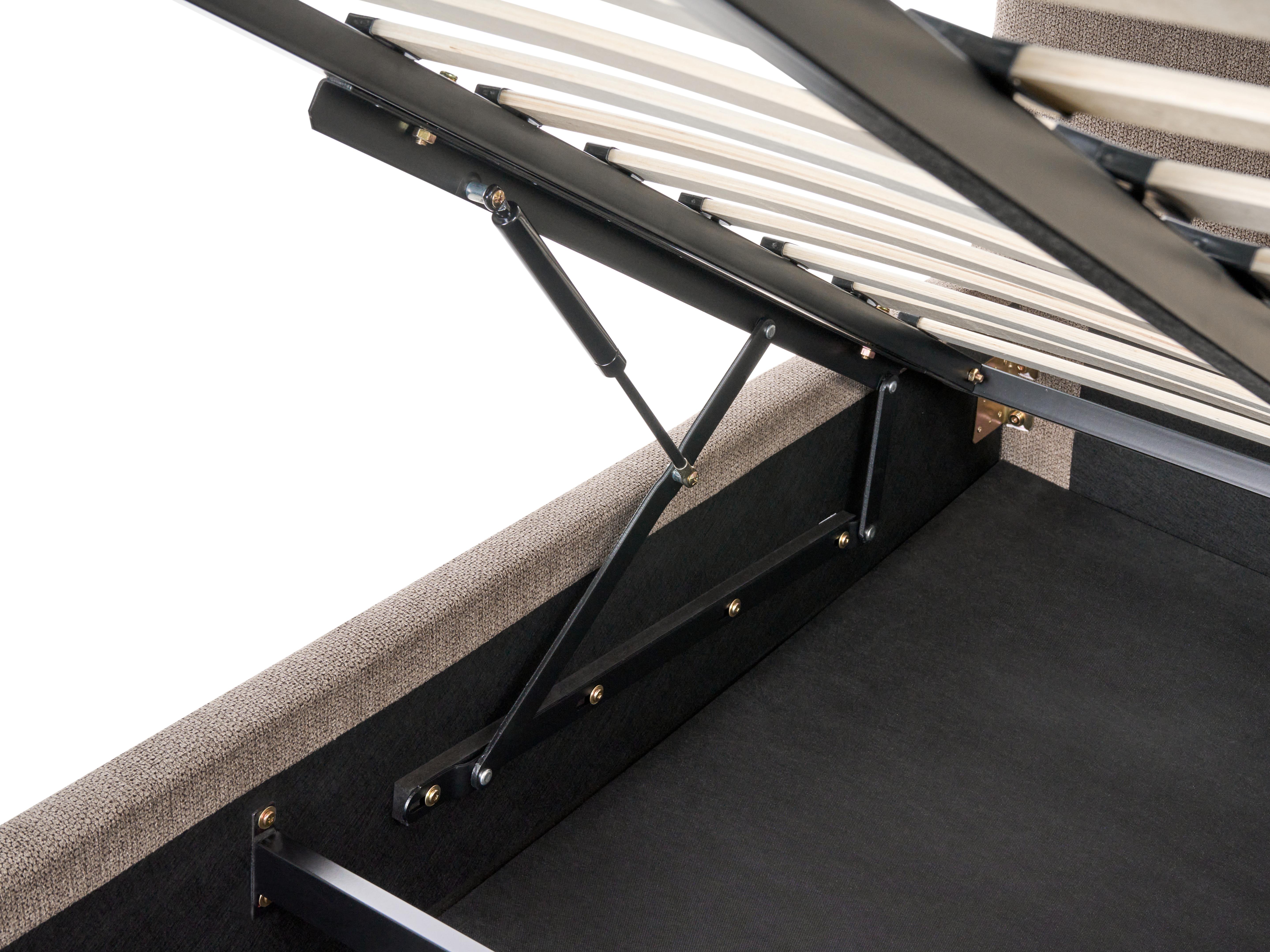 Bed met opbergruimte Stof TARASCON 180 x 200 cm Taupe