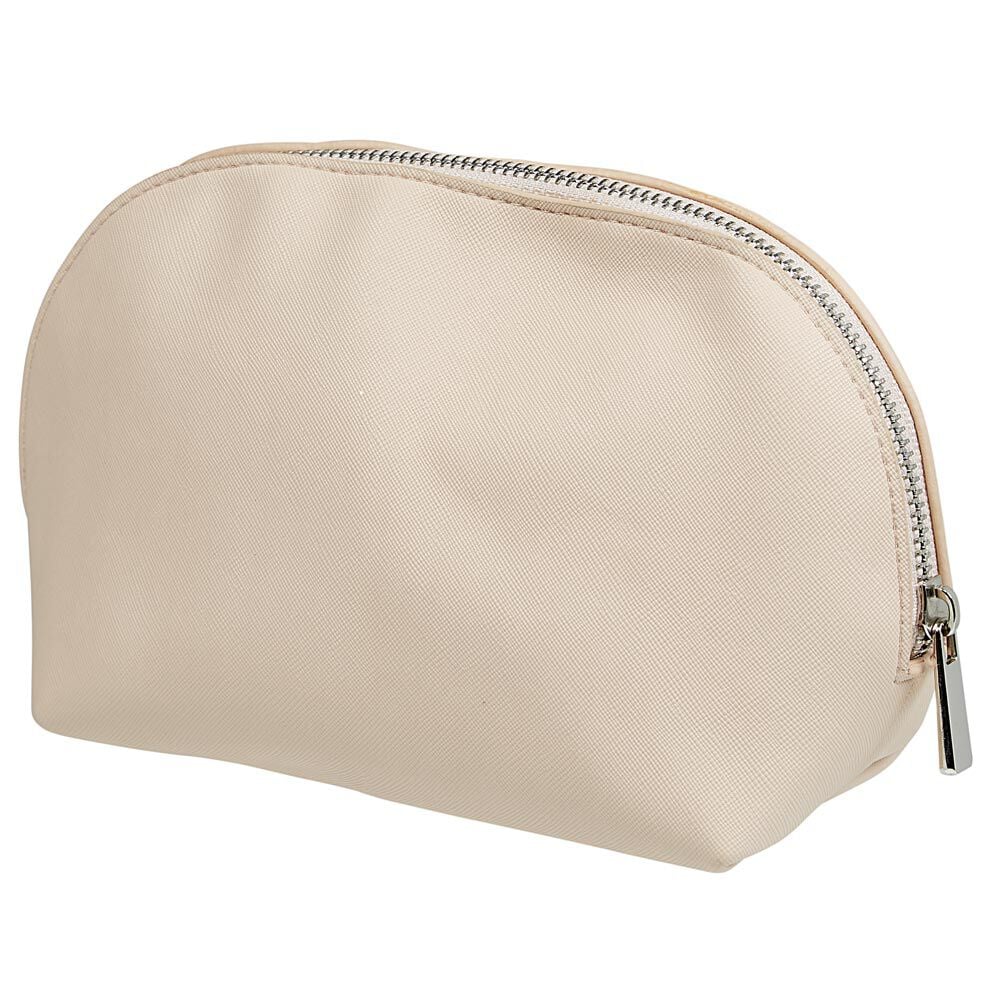 Pochette à maquillage polyester beige nude