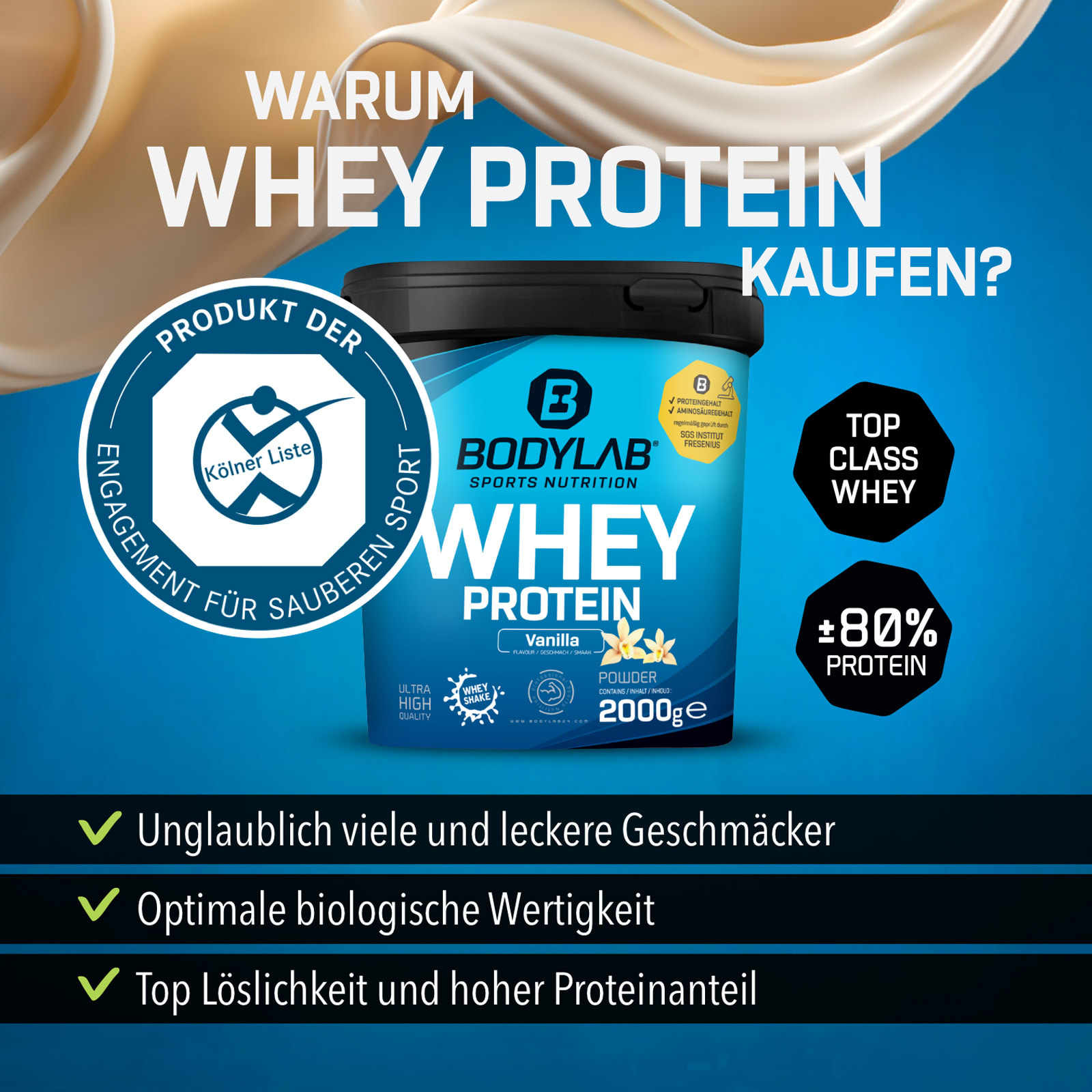 3 x  Whey Protein (2000g)