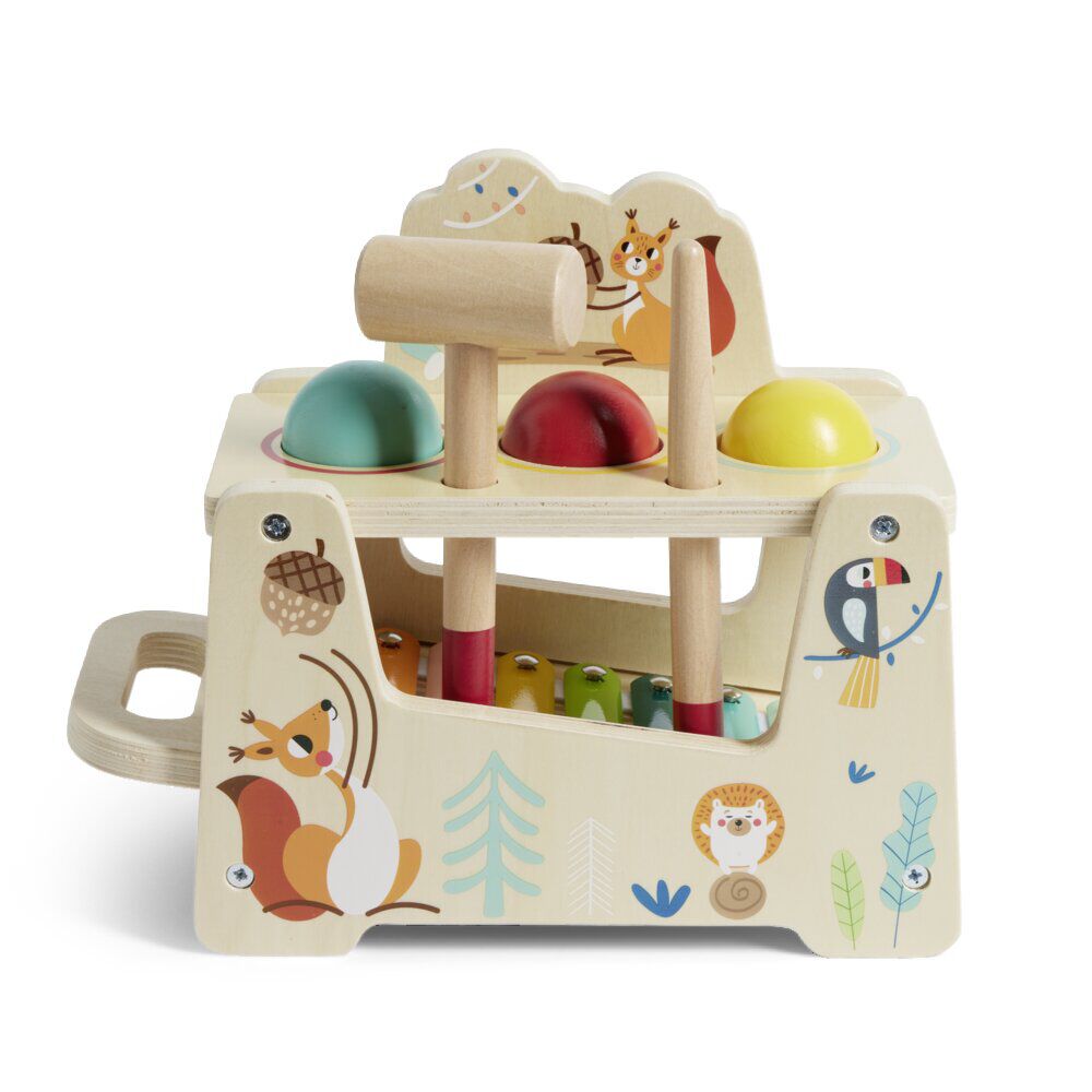 Xylophone marteau 2en1 en bois