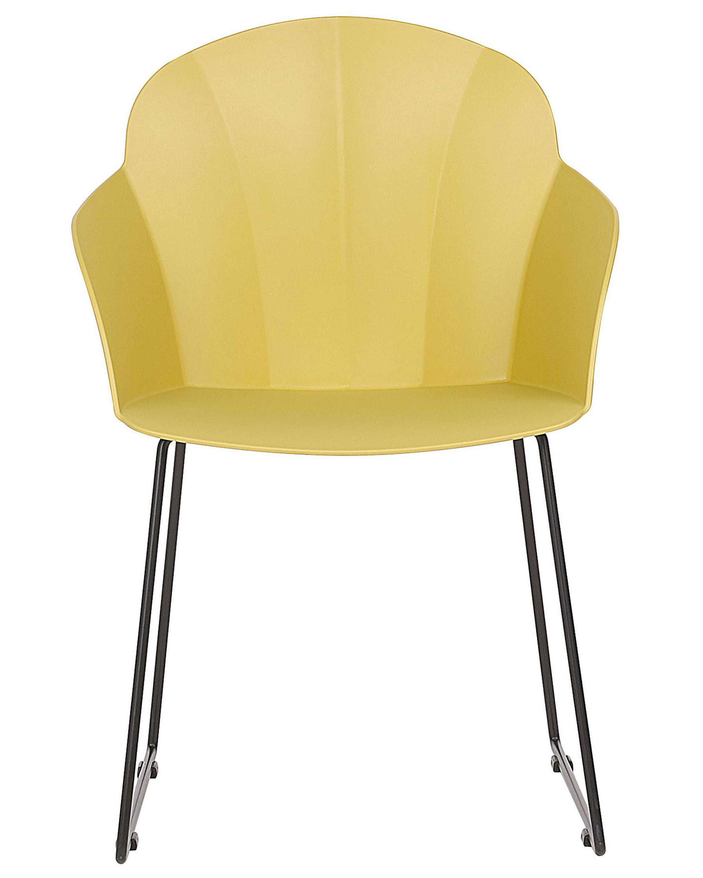 Set van 2 eetkamerstoelen SYLVA Geel