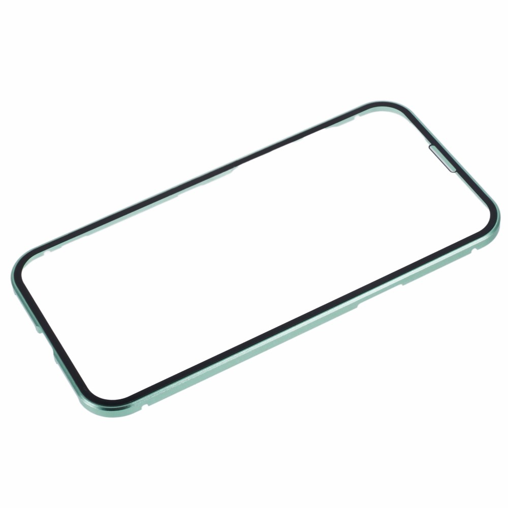 iPhone 16 Pro Magnetische Alu Schutzhülle mit Panzer Glas Backcover   Displayschutz (Magnet-Technologie) - Türkis
