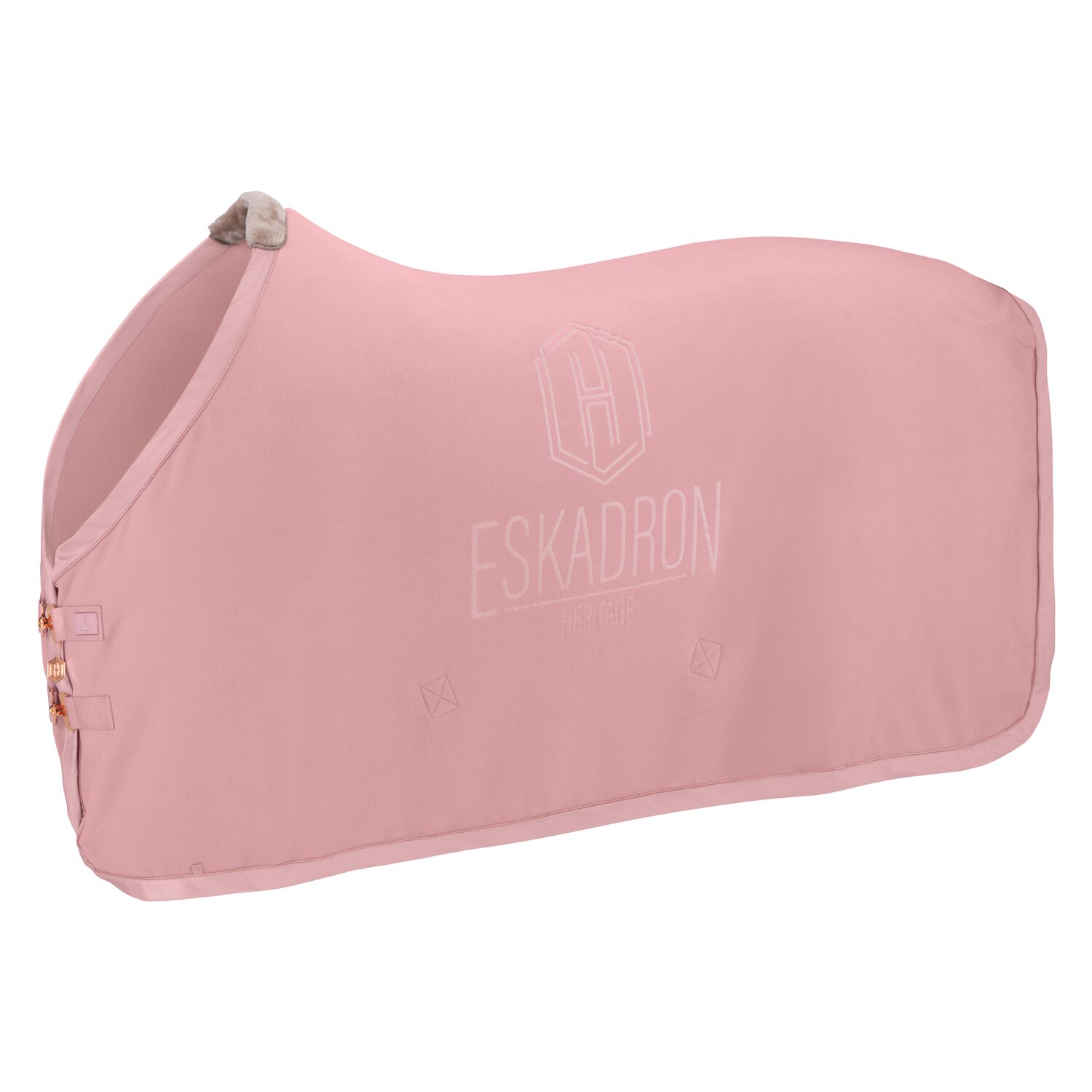 ESKADRON Heritage Abschwitzdecke Fleece Stamped  - pearl rose