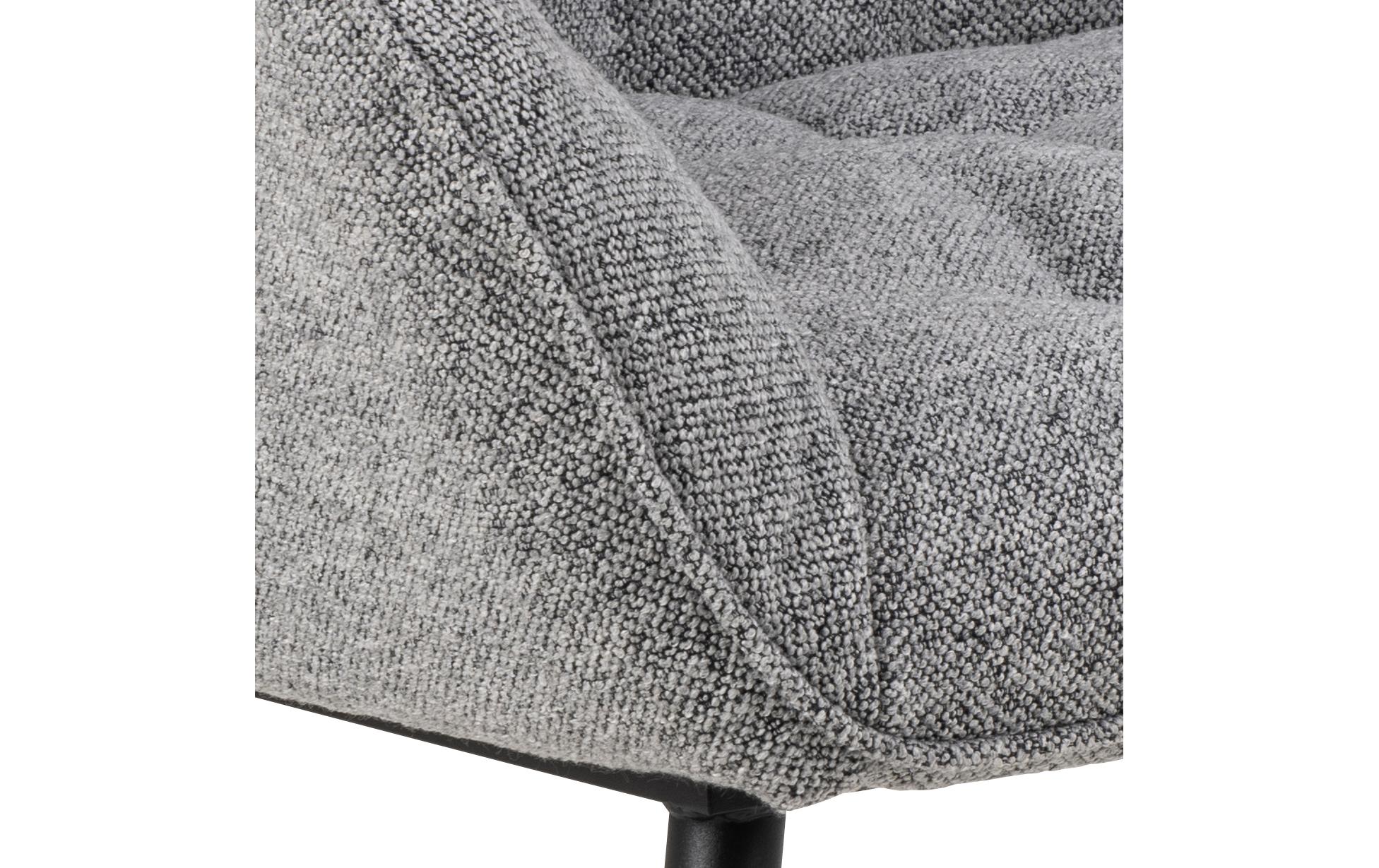 Sessel Brooke Stahl/Textil, Grau<br>Loungesessel mit zeitloser Silhouette