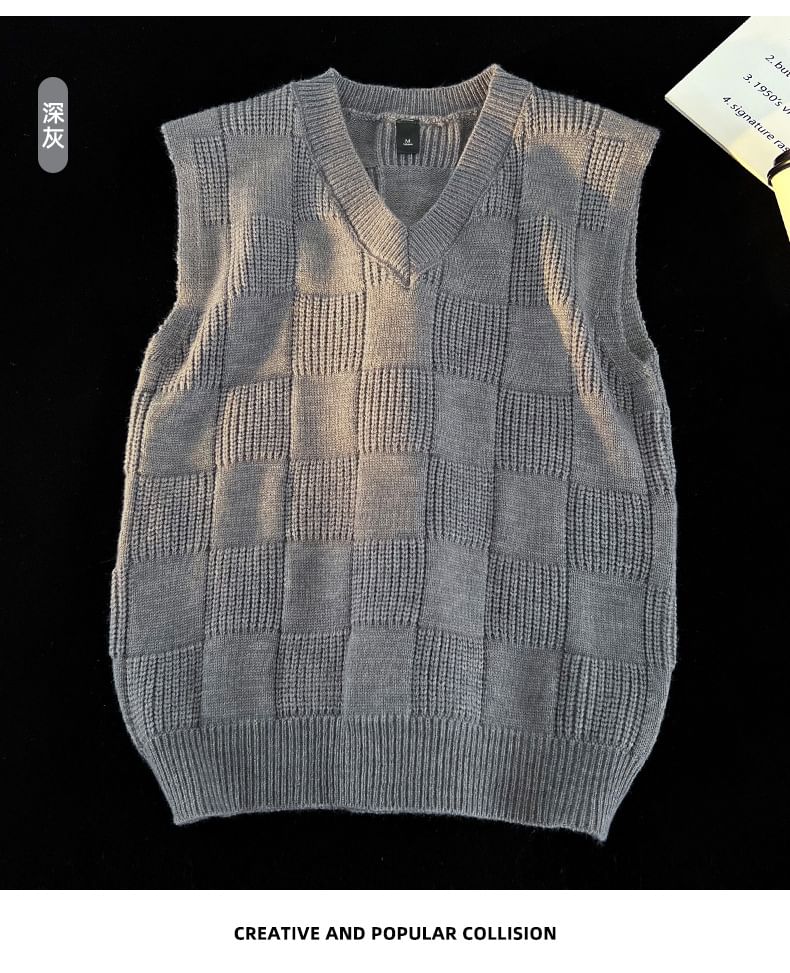 Dandyluxe - V-hals effen vest