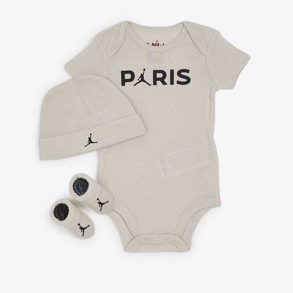 JORDAN 3 PC SET BODYSUIT HAT BOOTIE