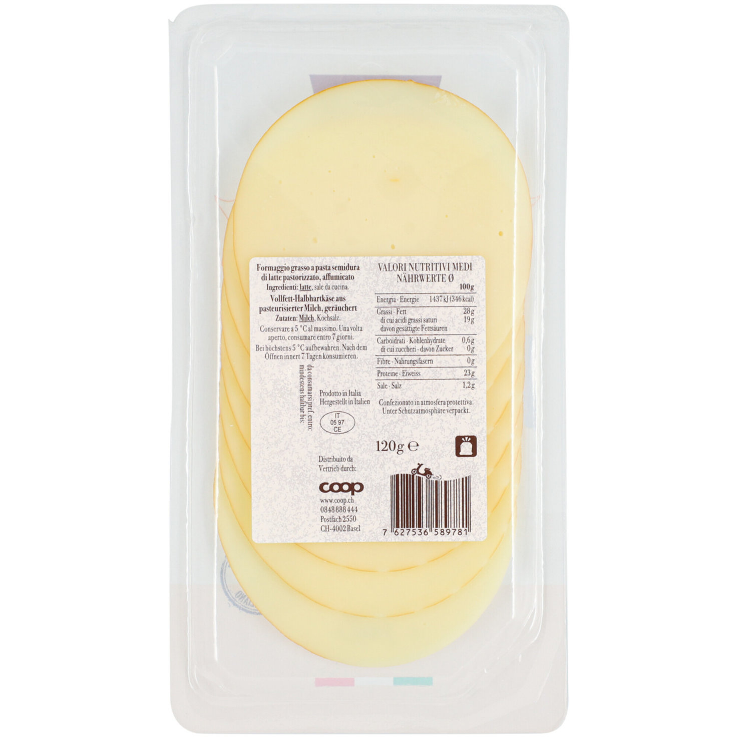 Sapori Scamorza geräuchert Scheiben
