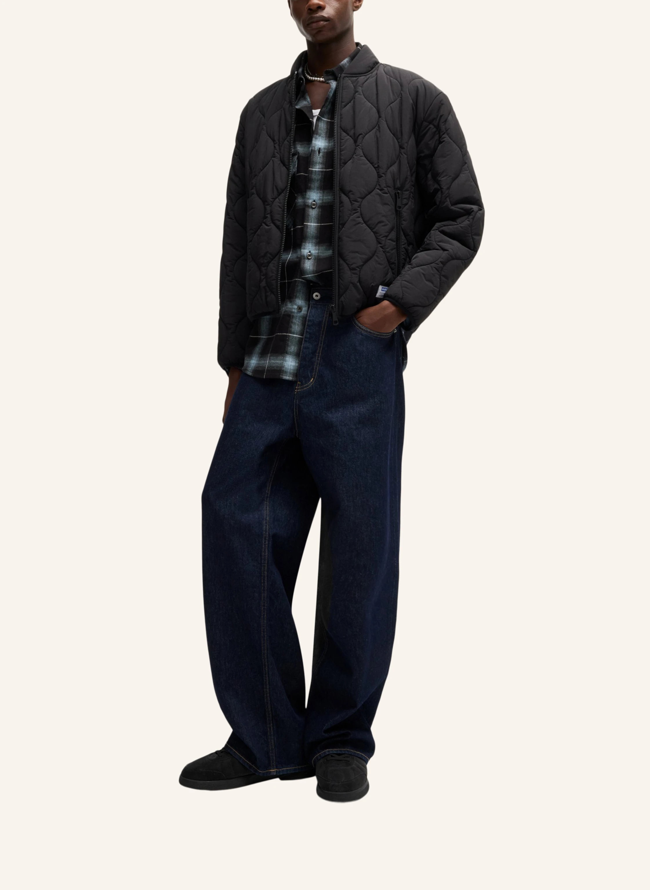 HUGO Casual Hemd EBOLT Oversize Fit