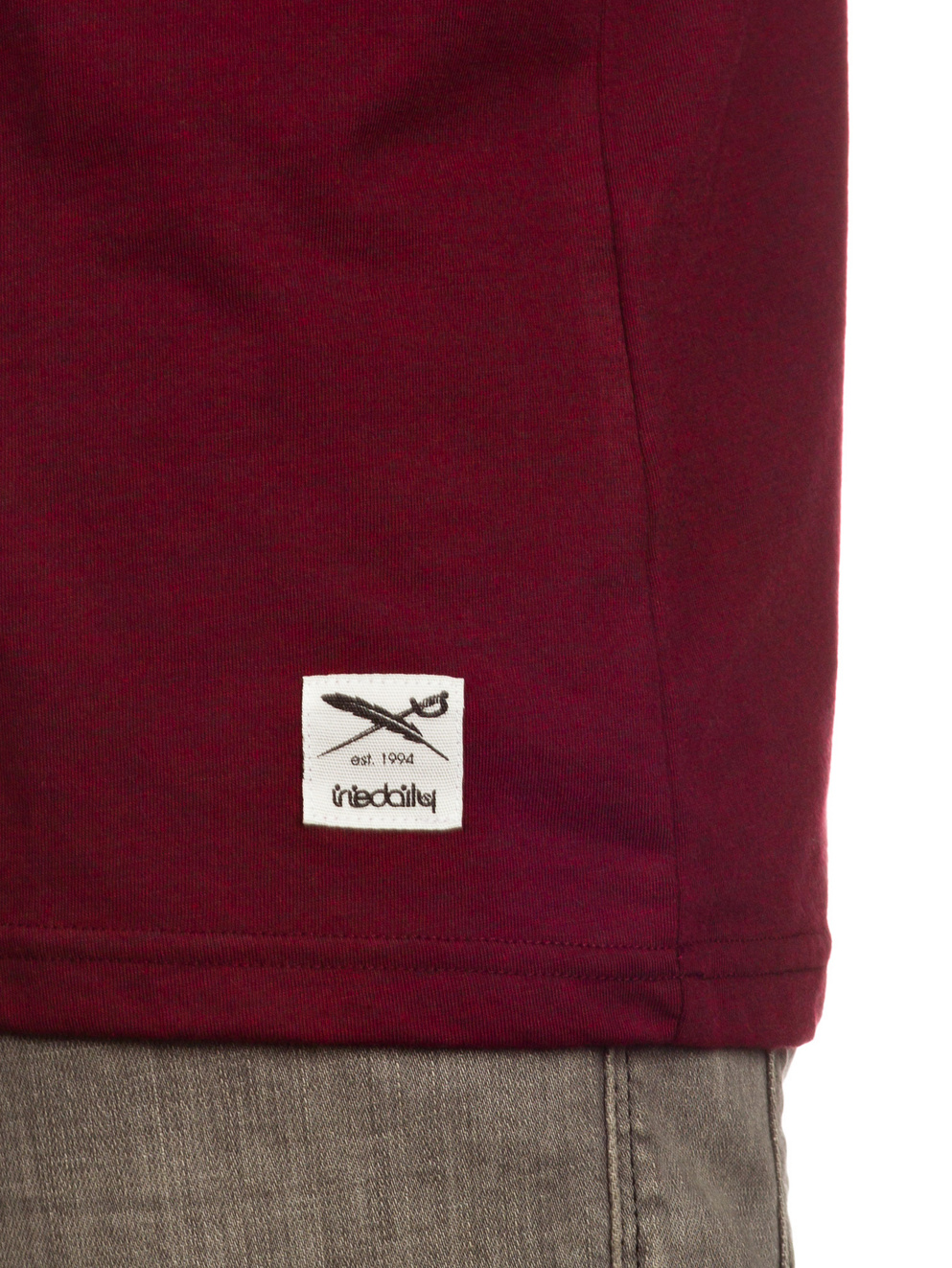 Iriedaily Block Pocket T-Shirt anthra red