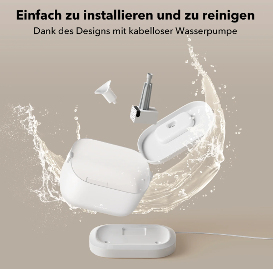 (2.5L) Wasserautomat Dockstream Water Fountain Katzen Trinkbrunnen Hunde Wasserspender (PL-WF005-91W) - Weiss