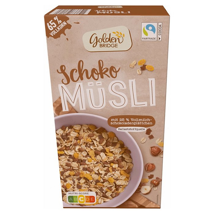 GOLDEN BRIDGE Müsli 750 g, Schoko