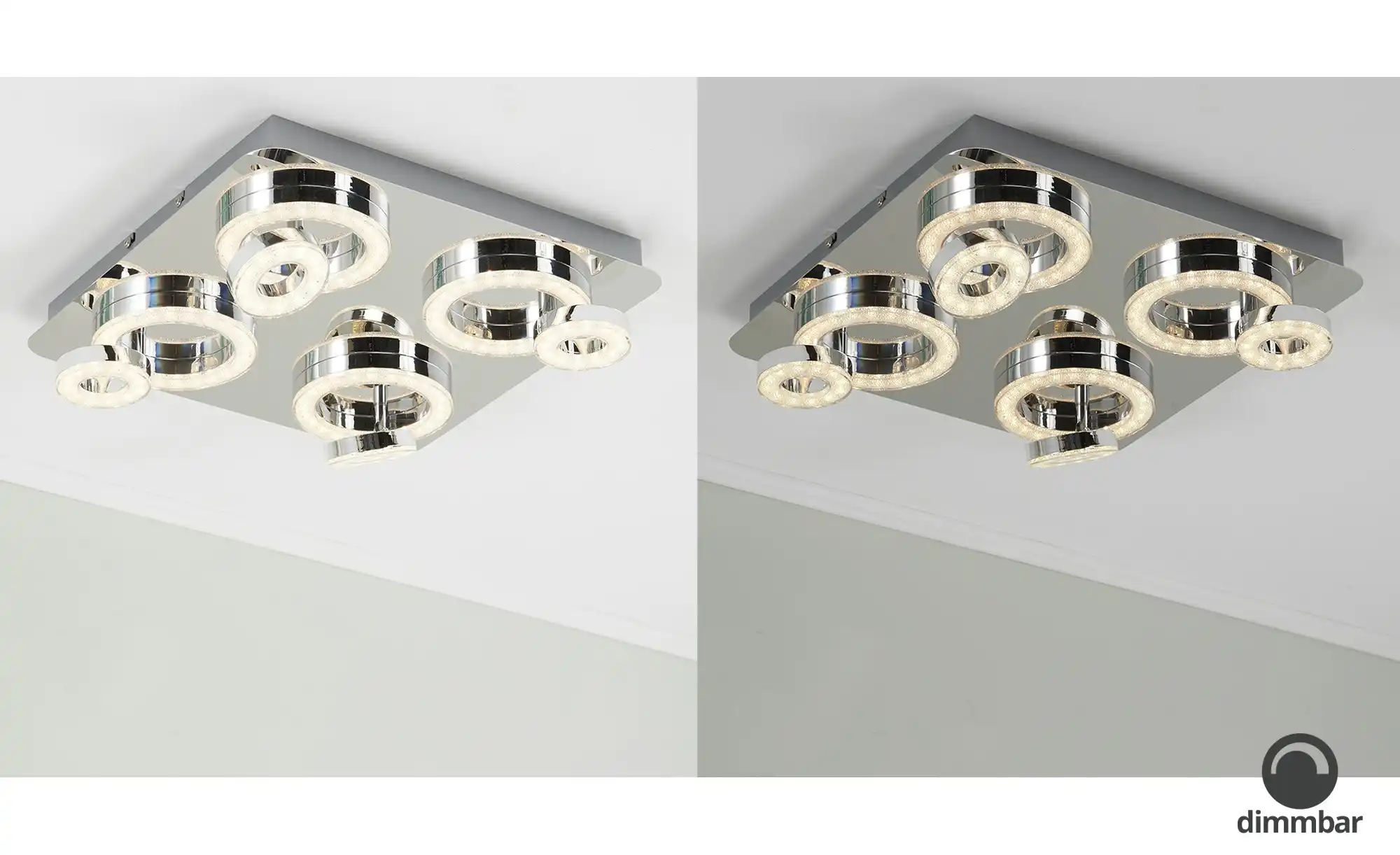 Paul Neuhaus Smart Home-Deckenleuchte, 4-flammig, chrom