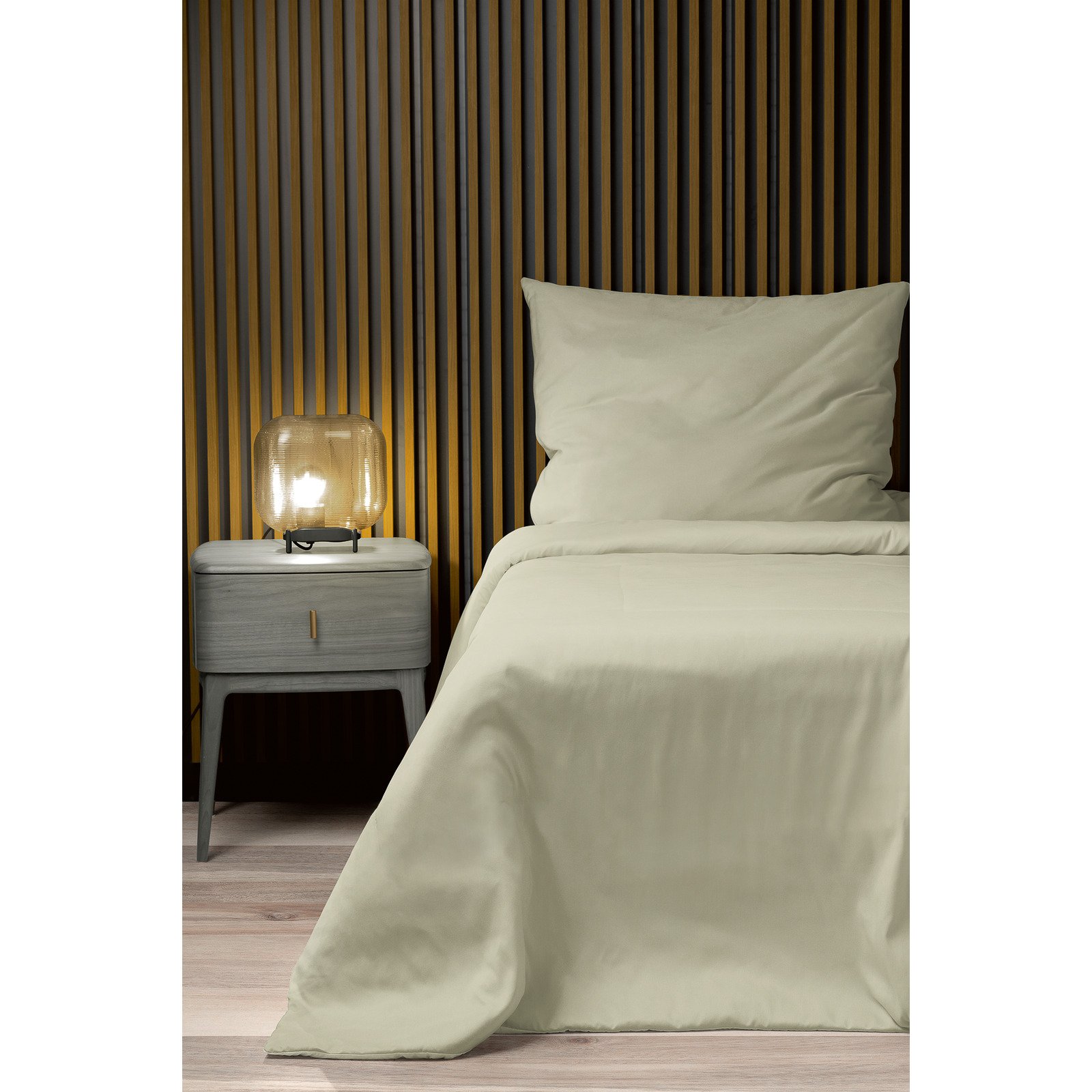 Bettwäsche Tencel Satin unifarben champagner