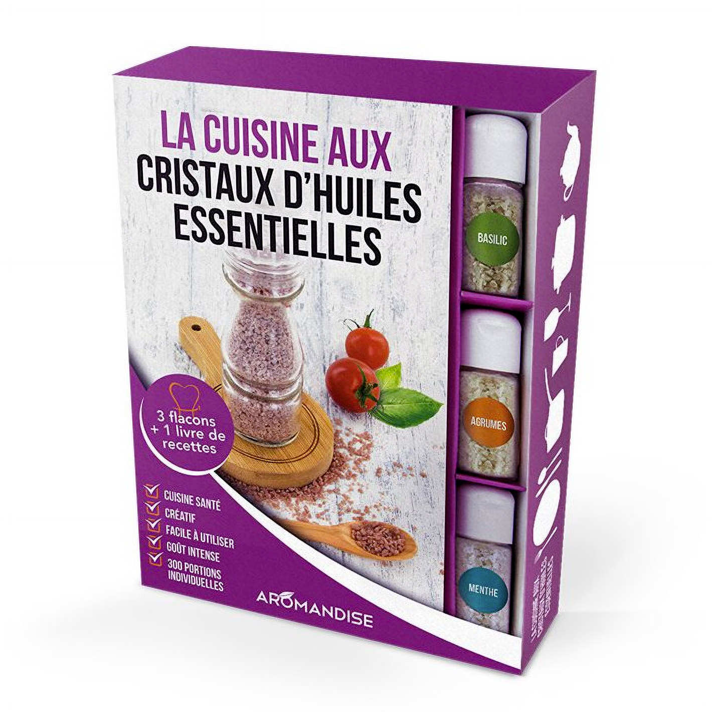 Coffret d'initiation à la cuisine aux cristaux d'huiles essentielles