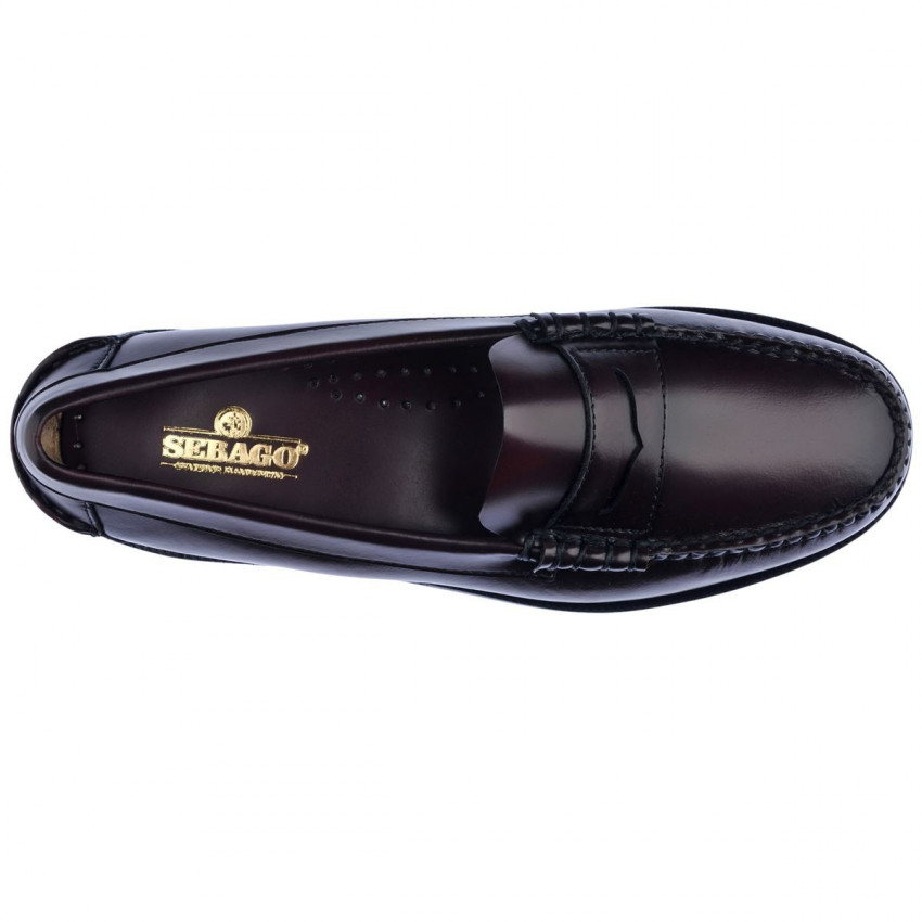 CLASSIC DAN Brown Burgundy MOCASSIN-Mocassin pour femme en cuir brossé