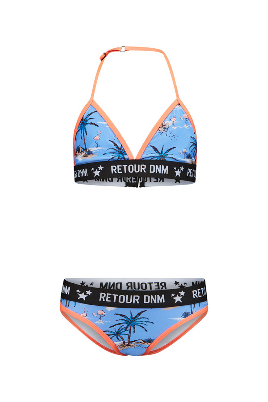 triangel bikini Lavina blauw/zwart/roze