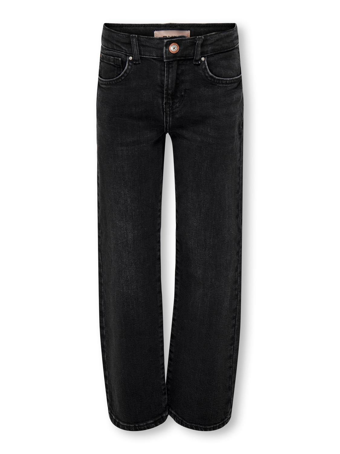 KOGMEGAN Weiter Beinschnitt Jeans Washed Black