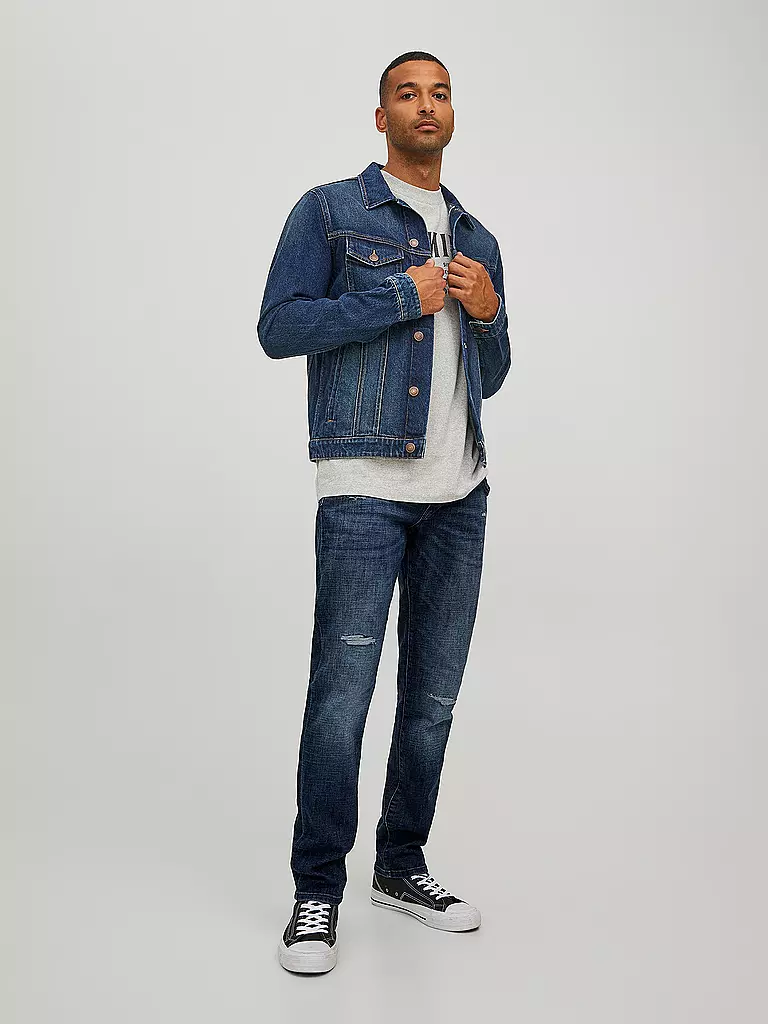 JACK & JONES Jeans Slim Fit JJIGLENN dunkelblau