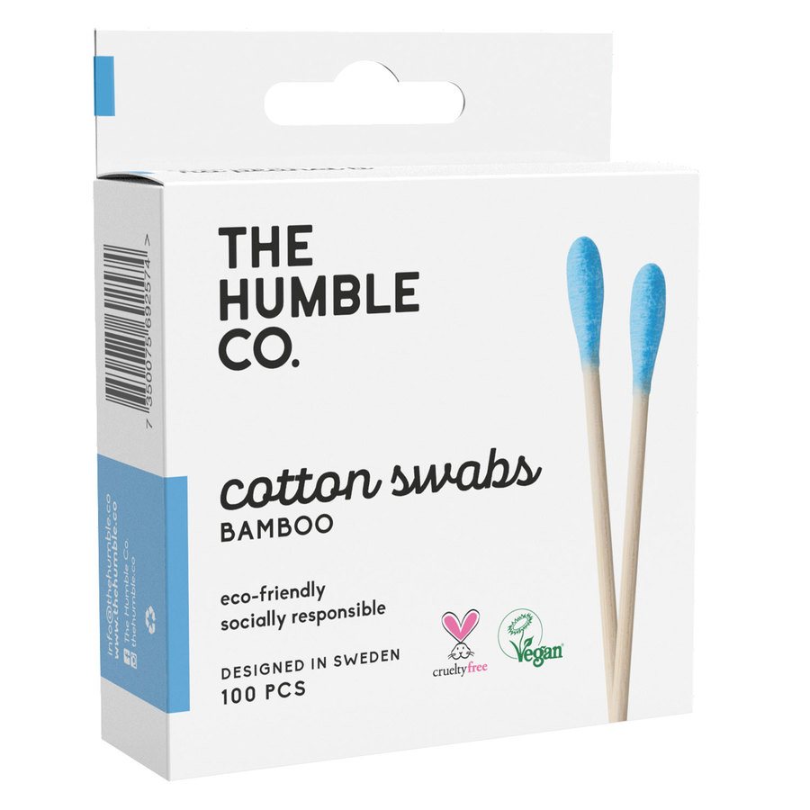 The Humble Co Natural Cotton Swabs Blue 100pcs