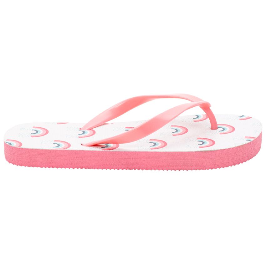 Tongs roses imprimées arcs-en-ciel du 24 au 35 - Multicolore