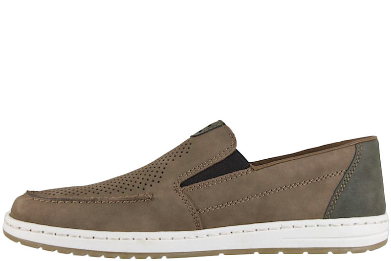 RIEKER HYTTESKO I LYSEBRUNT NUBUCK