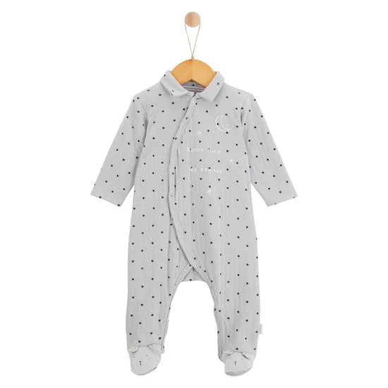 Pyjama ouverture avant Lapin Câlin   Gris        de               P'tit bisou