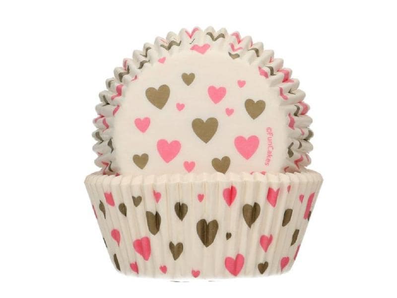 Funcakes Muffin Backform Herz 48 Stück Cupcake und Muffin-Backform