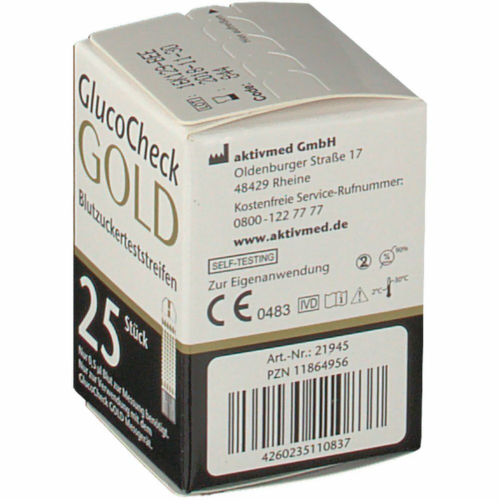 GlucoCheck GOLD Blutzuckerteststreifen
