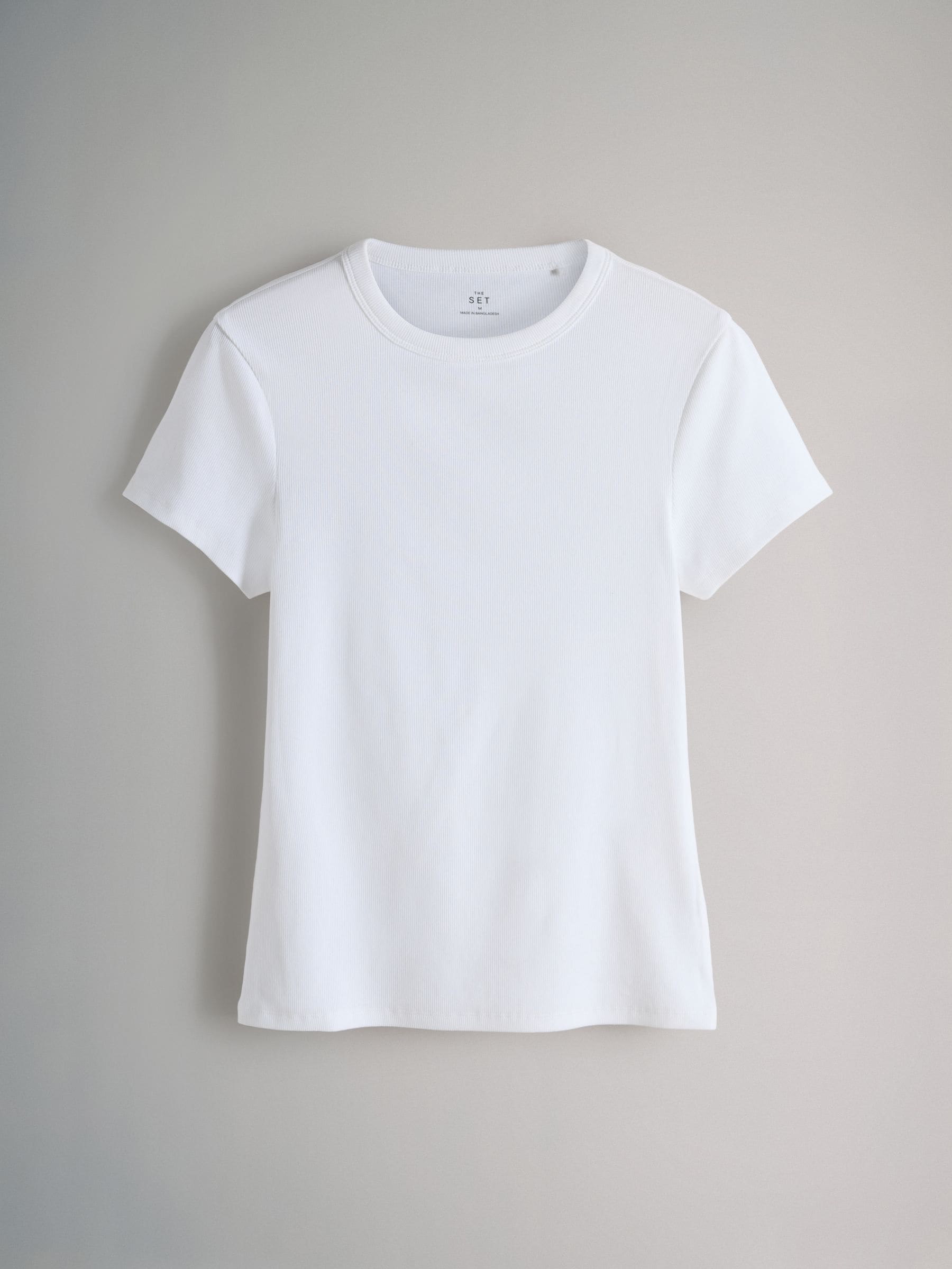 Grijs - The Set 5 Pack Korte Mouw Geribd T-shirt