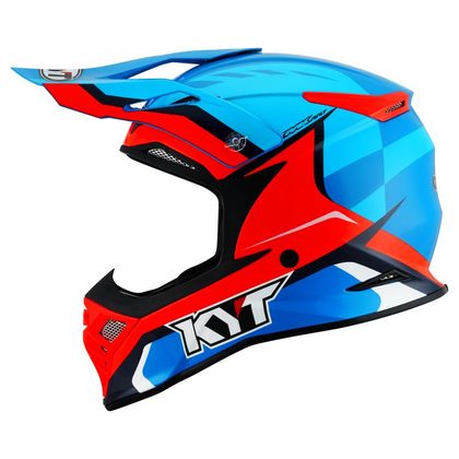 Casque cross KYT SKYHAWK - GLOWING - BLUE/RED 2023 - Bleu / Rouge