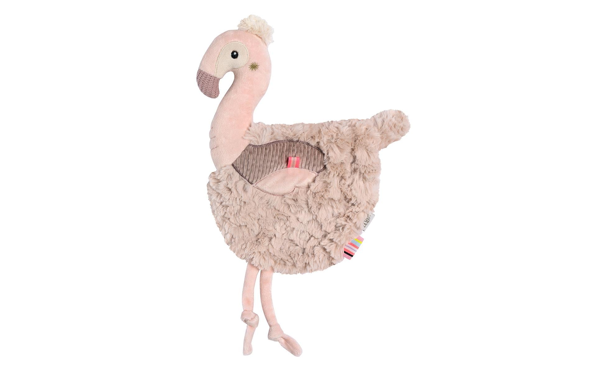 Schmusetuch FlamingoStofftier-Schnuffeltuch zum Greifen, Fühlen, Knuddeln und Liebhaben
