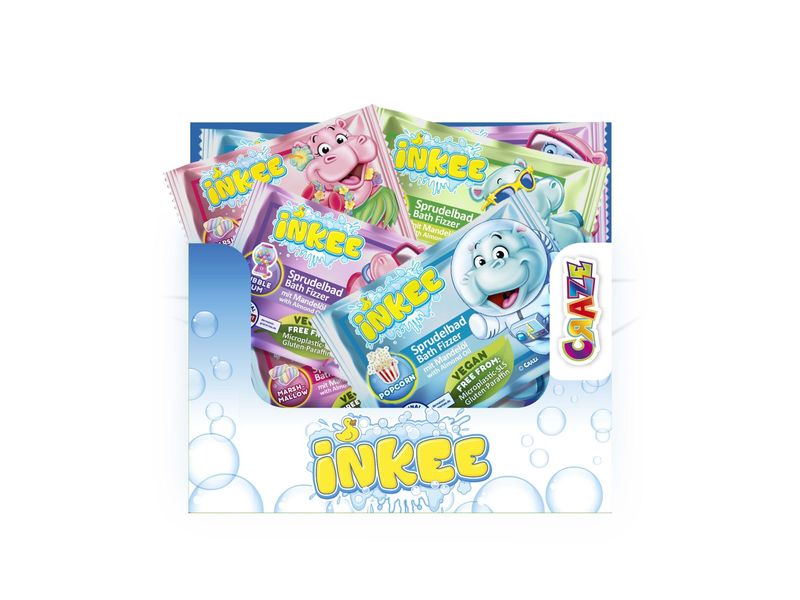 Craze Inkee Bath Fizzer Sprudelbad mit Mandelöl assortiert Badezusatz für grossen Badespass