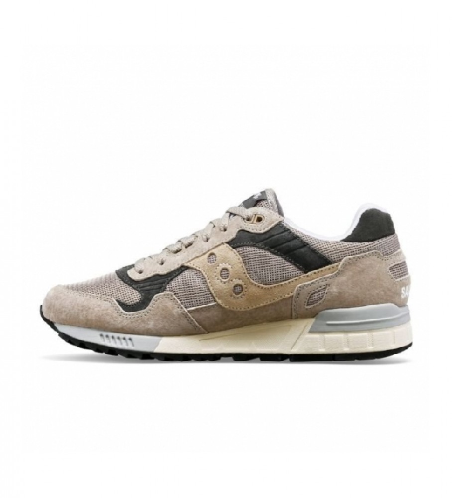 Tênis Saucony Shadow 5000 de couro, cinza