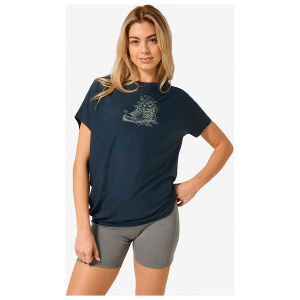 super.natural - Women's Flower Sneakers Loose Tee - Haut en mérinos