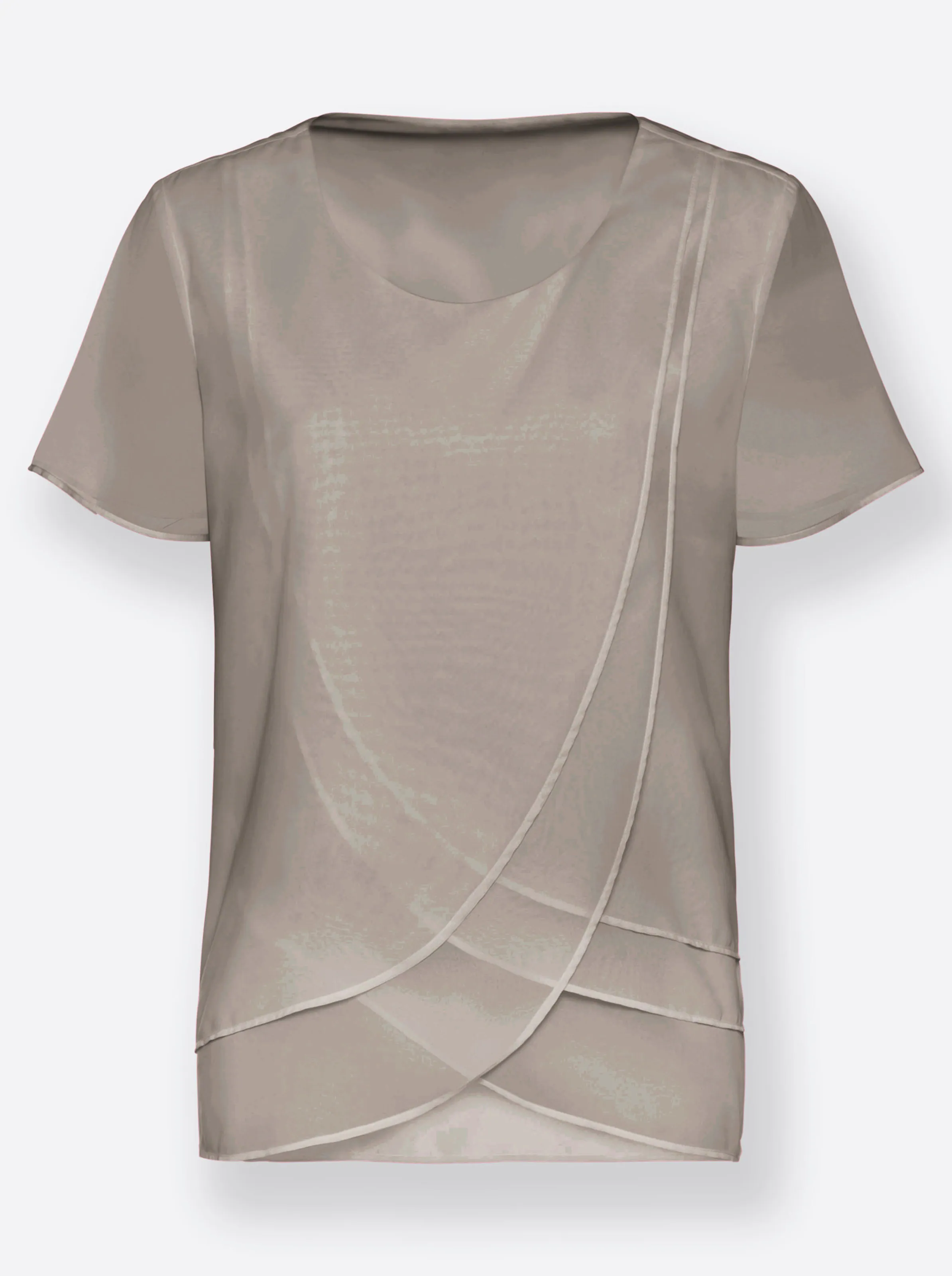 Georgettebluse in sesam