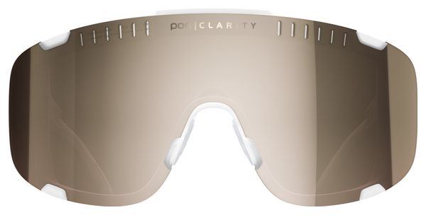 Lunettes Poc Devour / Transparent Crystal-Brown / Silver Mirror / Blanc
