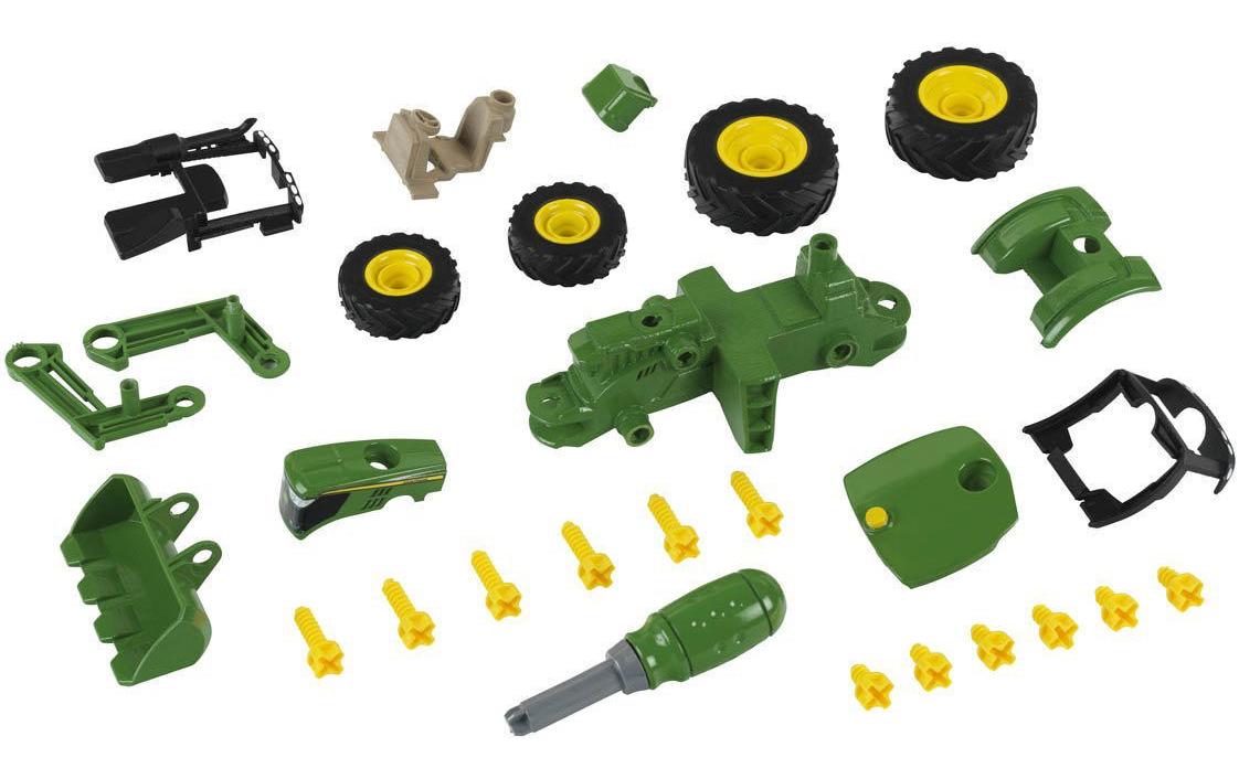 Landwirtschaftsfahrzeug John Deere Traktor mit FrontladerSpielzeug-Traktor