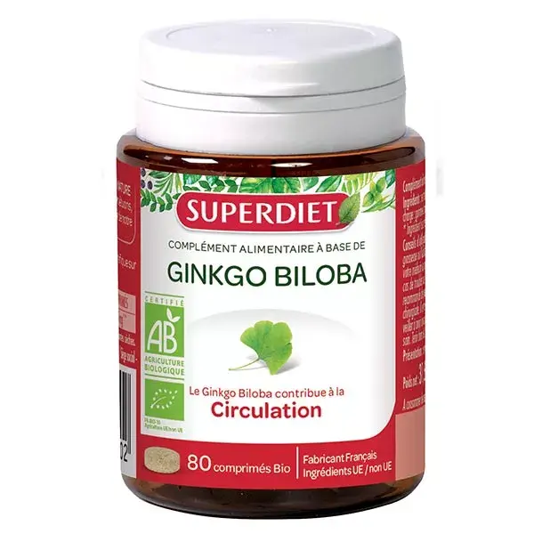 Superdiet Ginkgo Biloba Orgânico 80 comprimidos
