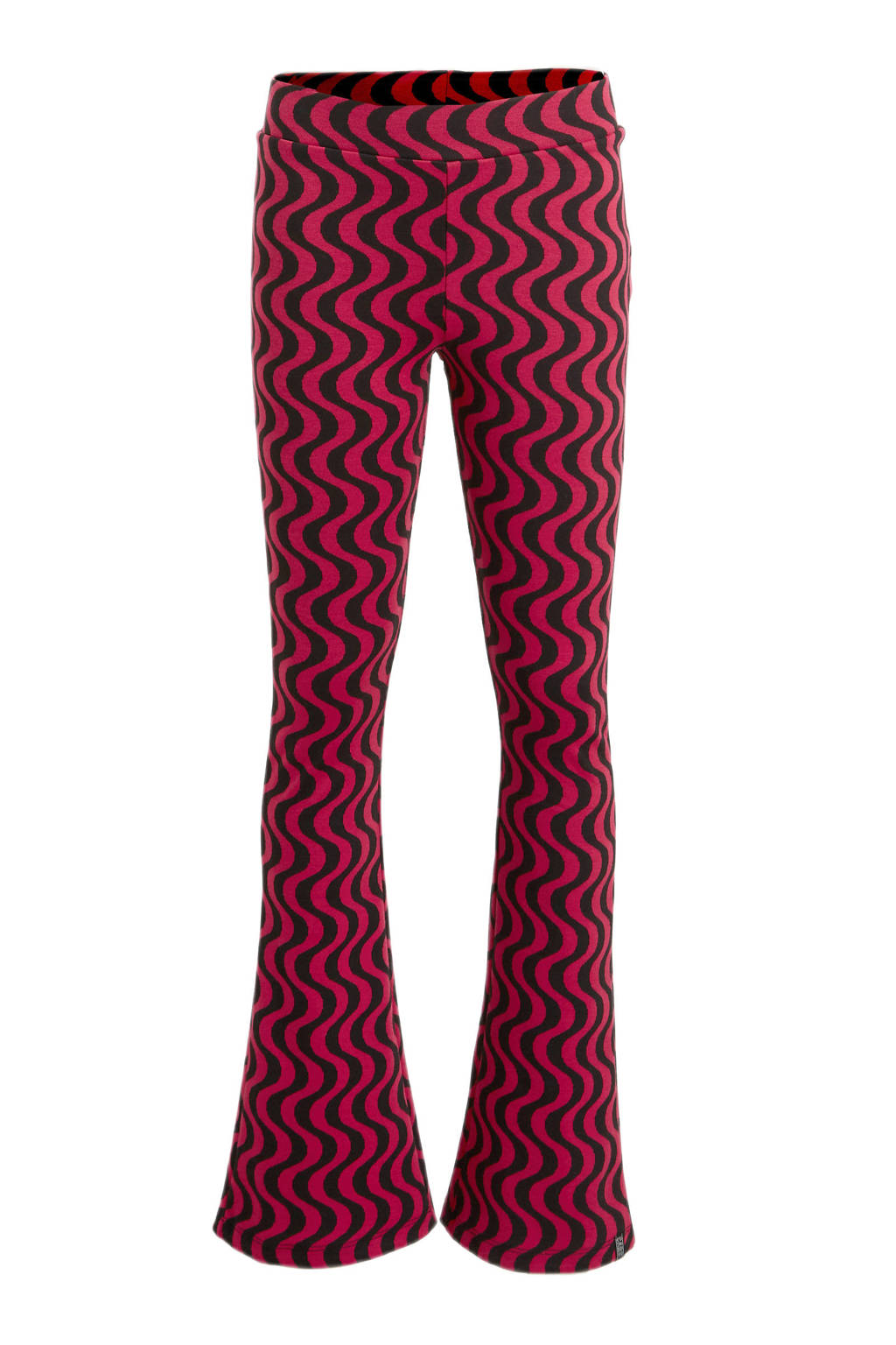 Cars flared broek TOPYA met all over print fuchsia/zwart