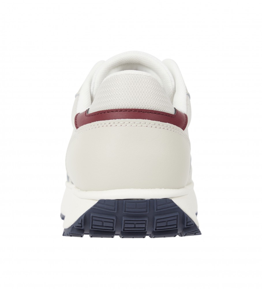 Tênis Tommy Jeans Retro Runner em couro bege
