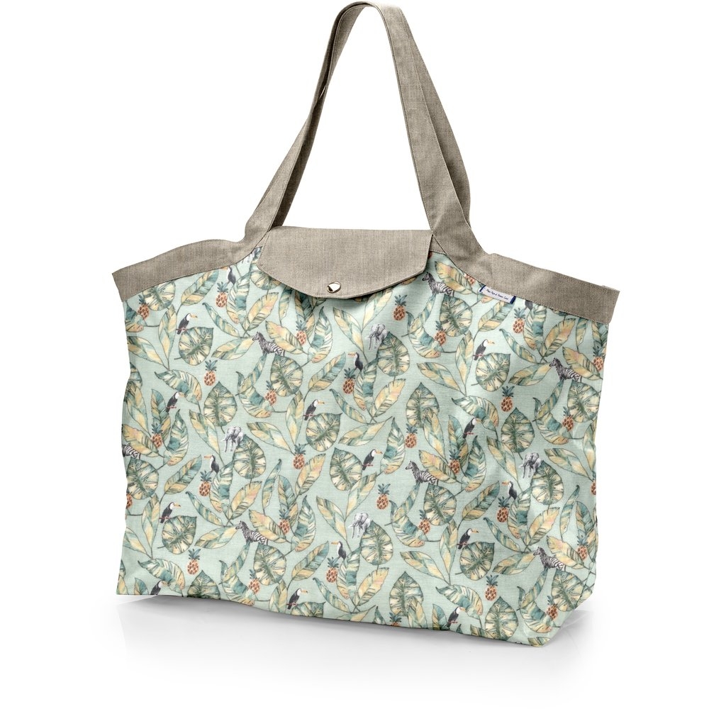 Grand Sac Cabas En Tissu Paradizoo Mint
