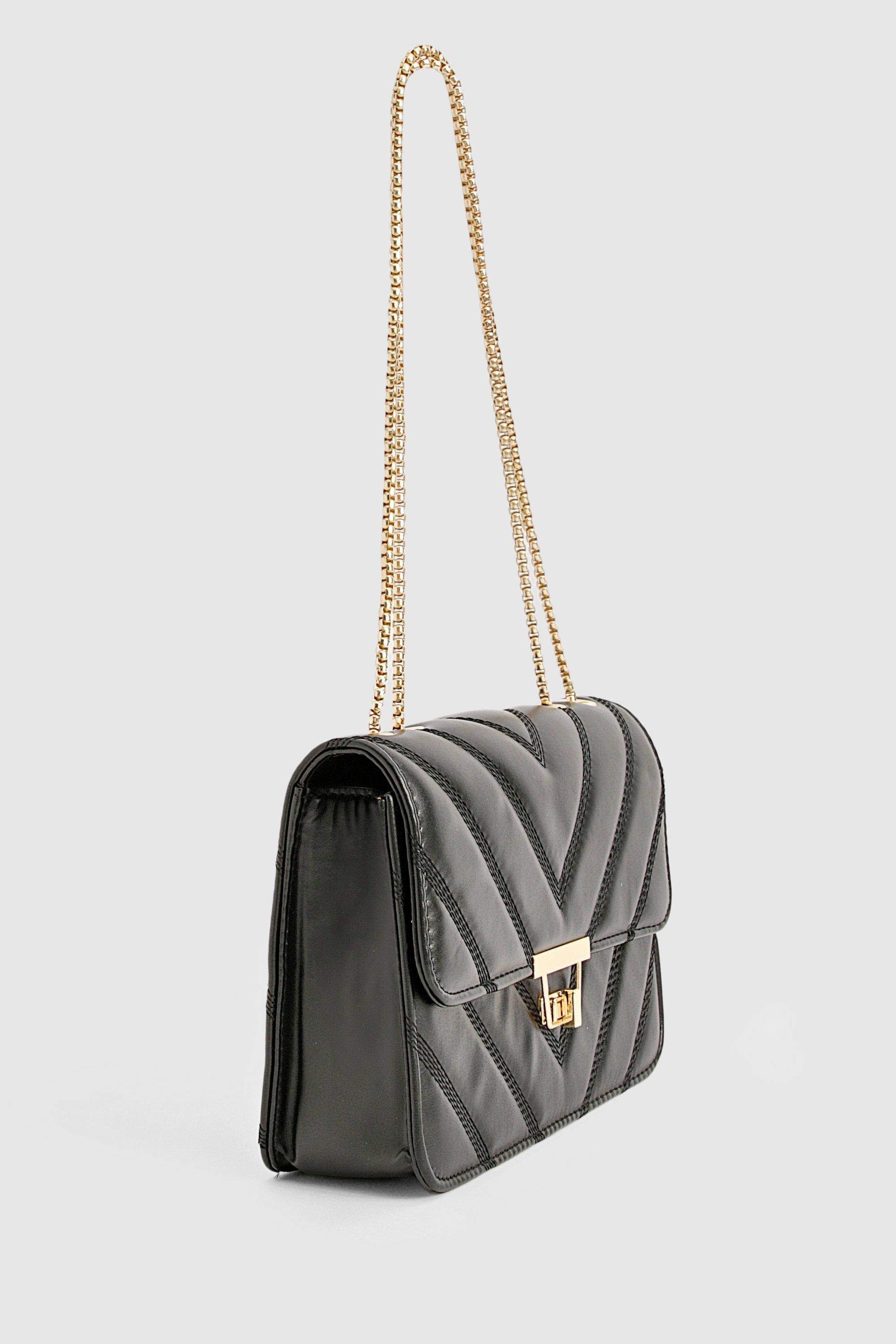 boohoo Sac bandoulière à chaîne en synthétique matelassé