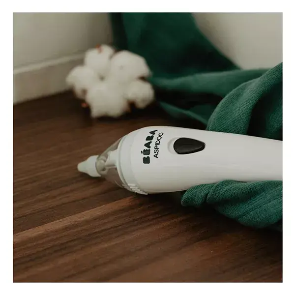 Aspirador Nasal Elétrico Silencioso e Potente Béaba com 2 Pontas Macias 0M+ Aspidoo