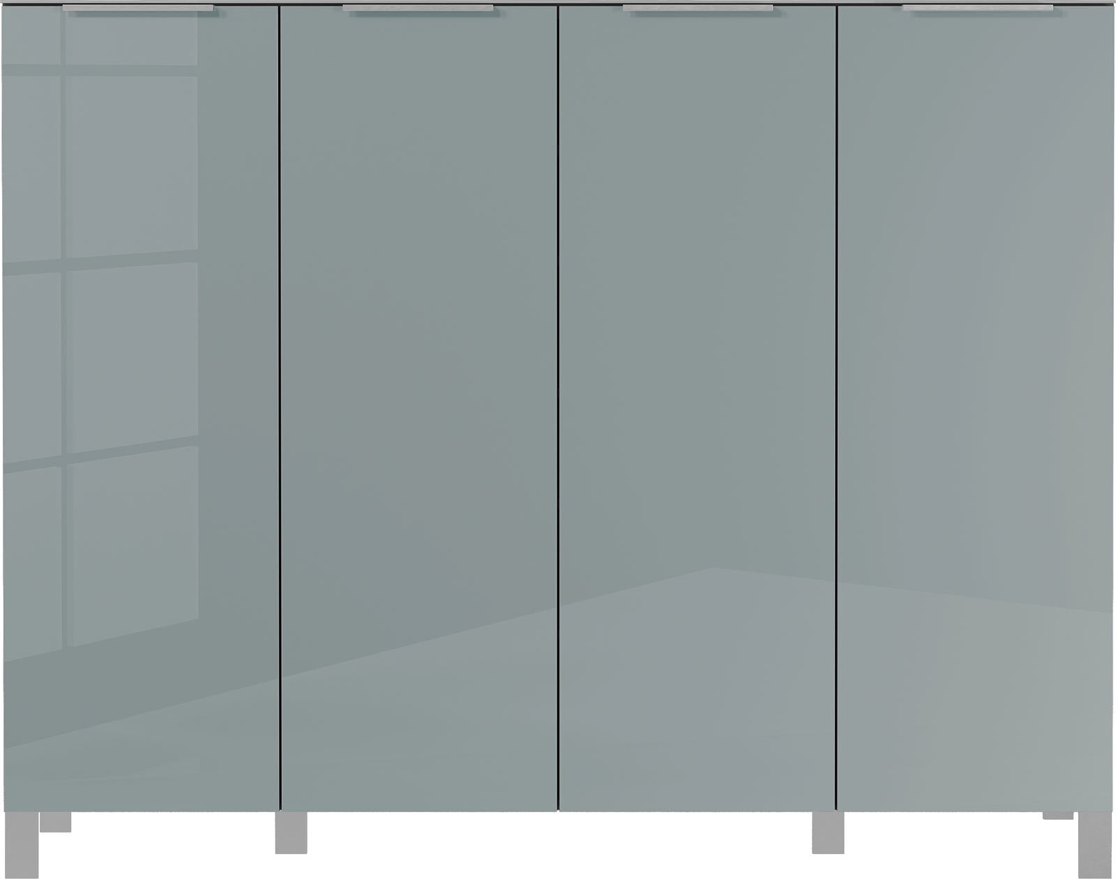 vito Schuhschrank SIRIANO 160 x 127 cm silbergrau/ anthrazit