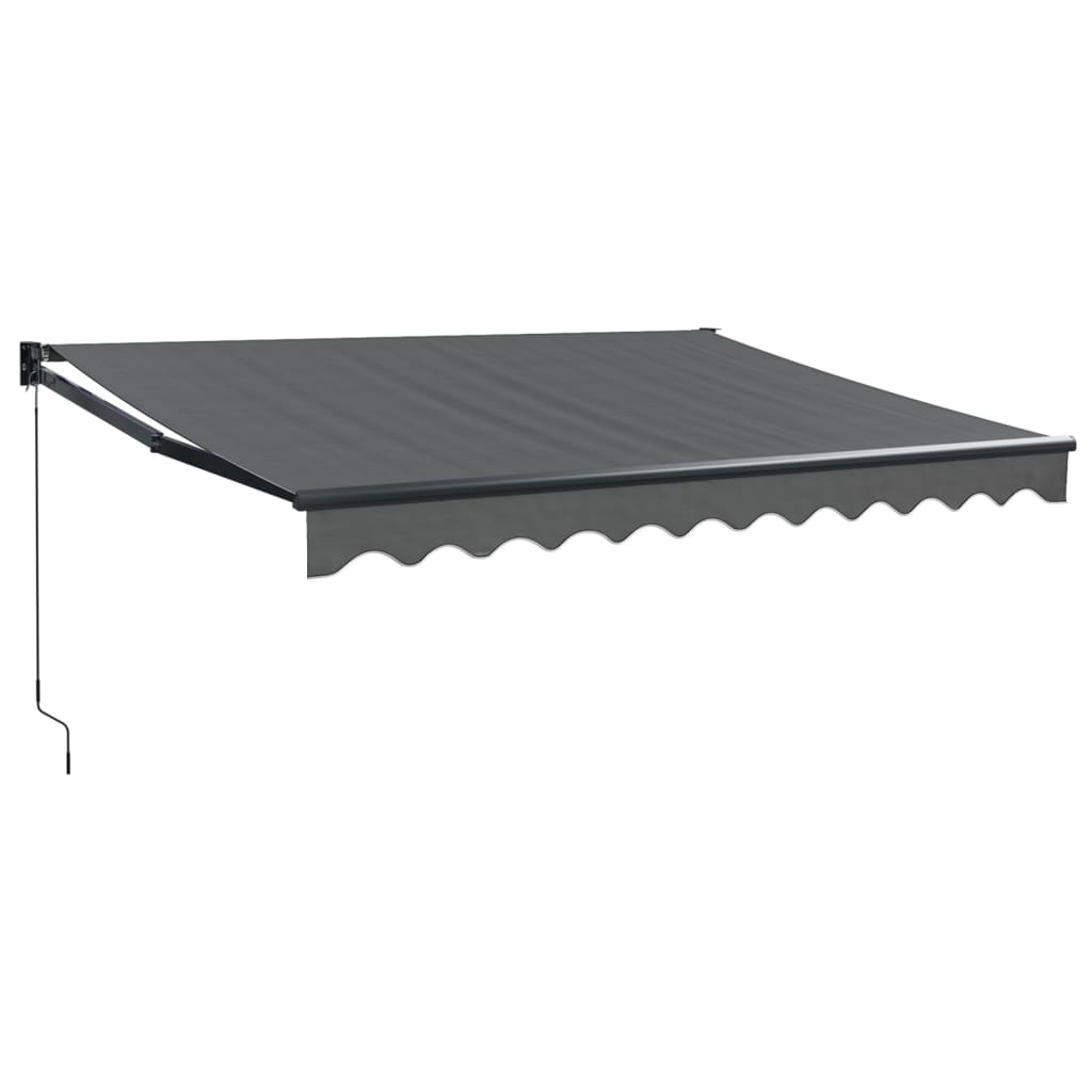 Auvent rétractable anthracite 3x2,5 m tissu et aluminium